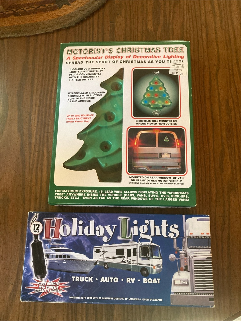 Vtg NEW old stock Motorist's Christmas Tree Decorative Lighting for auto RV boat